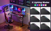 X-Large RGB Gaming Desk Height Adjustable Sit Stand up Desk Business Study Table