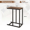 Bedroom C-Shaped End Table for Couch and Bed-Coffee