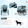 Dog Bike Trailer Folding Pet Bicycle Cart Wagon Carrier Pet Bike Safety Flag