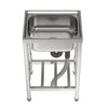Commercial Stainless Steel Kitchen Catering Sink Single Bowl w/Shelf&Drainer Kit