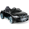 OYAJIA BMW i4 Licensed 12V Kids Electric Ride-On Car w/ Remote Control - Black