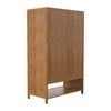 Shoe Rack Shoe Storage Cabinet Rattan Wood Stand Cupboard Unit Organiser 2 Doors