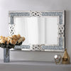 XXL Large Crystal Crush Diamond Mirror Vanity Silver Decorative Wall Hang Mirror