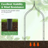 Garden Trellis Pergola w/ Multiple Side Crossbars & Powder-coated Metal Tubes