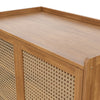 Double Rattan Doors Bamboo Shoe Cabinet Storage Cupboard Footwear Stand Rack