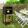 12�� Outdoor Pizza Oven Freestanding Wood-Fired Pizza Stove-Black