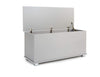 Ottoman Storage Chest Grey Toy Chest Bedding or Blanket Box Large Wooden