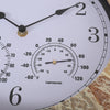 Garden Outside Wall Clock & Thermometer Hygrometer Weatherproof Garden Decor
