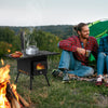 Portable Wood Burning Cooking Stove Camping Bell Tent Heating Stove With Pipe UK