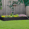 Garden Raised Bed Galvanised Steel Outdoor Planter Pot Vegetable Flower Herb Box