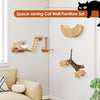 6 Pieces Cat Wall Mounted Shelves w/ Hammock 2-step Cat Tree