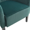 Accent Chair Velvet Tufted Button Wing Back Armchair Club Chair Wood Legs Sofa