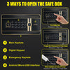 40L Safe Box Home Money Safe w/ Double Safety Key Lock & Built-in Cabinet Box