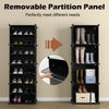 48 Pairs Portable Shoe Shelves 12-Cube Shoe Storage Cabinet w/Removable Shelf