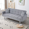 3 Seater Sleeper Sofabed Foldable Fabric Recliner Chair Click Clack Settee Couch