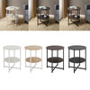 Round Side Table 2-Tier Coffee End Table Nightstand Small Shelf Rack Living Room