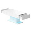 Coffee Table with RGB LED Lights Rectangular Cocktail Table For Living Room New