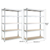 1.8m Warehouse 5 Tier Racking Shelf Heavy Duty Steel Garage MDF Shelving Unit