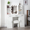 Dressing Table With Drawers Mirror Stool Set Makeup Desk Vanity Table Bedroom UK