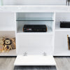 TV Stand Unit Cabinet Stand High Gloss White Doors LED Light Sideboard Cupboard