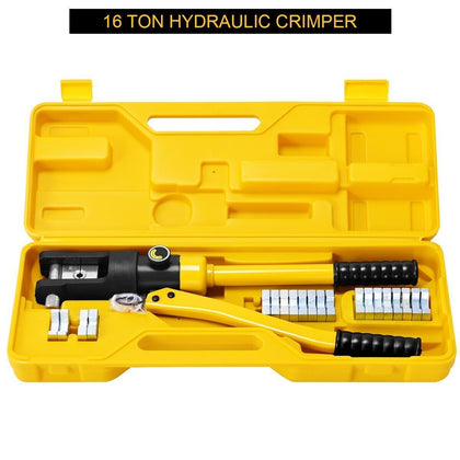 16 Ton Hydraulic Crimper Wire Battery Cable Lug Terminal Crimper