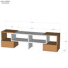 Fold Corner TV Stand 140cm Finished in White & Walnut