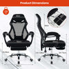 Reclining Computer Chair Ergonomic Home Office Chair Adjustable w/Footrest