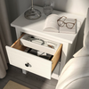 White Chest of 2 Drawers Bedroom Storage Unit Cabinet Modern 54x66cm