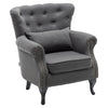 Leisure Single Sofa Armchair Modern Wing Back Chesterfield Button Accent Chair