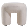 Teddy Fleece Pouffe Stool Padded Dressing Table Vanity Stool Footrest Chair