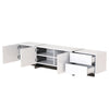TV Stand Cabinet Unit Modern High Gloss Front 3 Doors TV Entertainment White