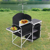 Aluminium Table Camping Kitchen Unit Storage Folding Outdoor Cook Station Shelf