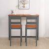 Breakfast Bar Table 2 X Stools Set Solid Pine Wood Kitchen Dining Chair