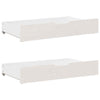 Bed Frame with Drawers White 200x200 Solid Wood Pine V9F9