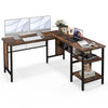 L-shaped Office Desk Home Office 150cm Large Corner Desk Computer Workstation