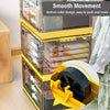 Mobile Storage Box wit Lid Folding Stackable 30/42L Lidded Plastic Crate Tub Box