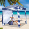 Folding Beach Tent Sun Protection Cabana Canopy Shelter with Detachable Sidewall