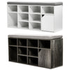 Hallway Shoe Cabinet Bench Storage Shoes Rack Unit Cupboard Cushion Padded Seat