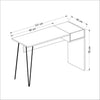 Candy Modern Retro Home Office Desk with USB Ports - Grey