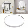 Sliver Large Round Mirror Geometric WallMount Bathroom Vanity Makeup Metal Frame