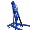 Blue Workshop 2 Ton Hydraulic Engine Crane Folding Hoist Lift Jack Stand Wheels