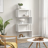 Wooden Storage Display Unit Bookshelf Bookcase Dividers S Shaped White
