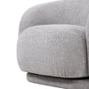 Chenille Fabric Sofa Armchair Swivel Cuddle Chair Light Grey Soft Padded Seat UK