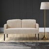 Luxury 2 Seater Corduroy Fabric Couch Living Room Sofa Armchair with 2 Pockets