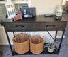 Console Table with 2 Drawer Wooden Shelf Hallway Storage Desk Furniture Bedroom