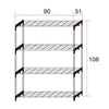 2x Greenhouse 4 Tiers Staging Shed Garage Storage Steel Shelving Shelves Racking