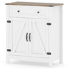 Kitchen Pantry Storage Cabinet Farmhouse Sideboard Buffet Cabinet-White
