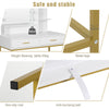 Dressing Table Makeup Desk with LED Light Mirror 2 Drawers Bedroom Vanity Desk