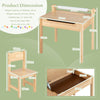 Kids Desk & Chair Set Flip Top Toddler Art Craft Drawing Writing Table Playroom