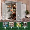 5 X 9 ft Outdoor Garden Storage Shed Metal Lean to Pent Shed for Tool Bike